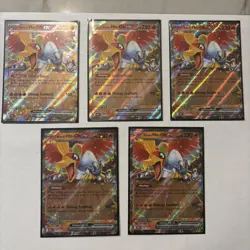 Pokemon TCG: 2025 Ethan's Ho-Oh Ex 039/182-DOUBLE RARE HOLO-Destined Rivals Holo - Image 4