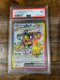 POKEMON 2024 Stellar Crown Ultra Rare GALVANTULA Ex Full Art #159 PSA 9 RARE 2 - Image 1