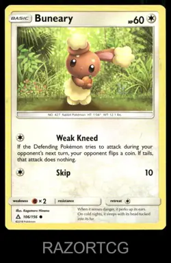 BUNEARY 106/156 C ULTRA PRISM POKEMON LP - Image 1