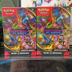 Pokemon TCG Mega Evolution—Phantasmal Flames Booster Bundle Lot of 2 (6 Packs) - Image 1