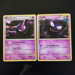 Gastly 63/102 + Haunter 35/102 Pokemon TCG HS Triumphant English 2010 Near Mint - Image 1