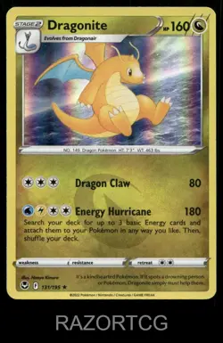 DRAGONITE 131/195 HOLO R SILVER TEMPEST POKEMON HOLO NM/M - Image 1