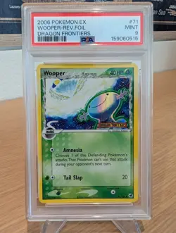 2006 Pokemon EX Wooper #71 Dragon Frontiers Reverse Holo PSA 9 Mint - Image 1