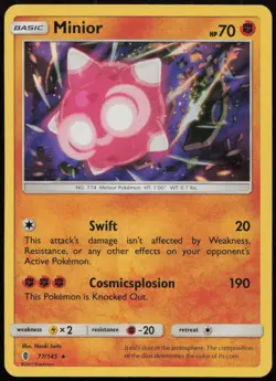 Minior 77/145 LP Guardians Rising Holo Rare Pokemon - Image 1