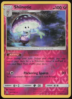 Shiinotic 93/156 NM Ultra Prism Rare Reverse Holo Pokemon - Image 1