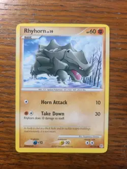 Pokemon TCG Rhyhorn Diamond & Pearl 95/130 Regular Common Near Mint - Image 1