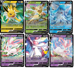 Lot of 6 Promo V Pokemon Dark Sylveon Umbreon Jolteon Leafeon Glaceon + 1 NM - Image 1