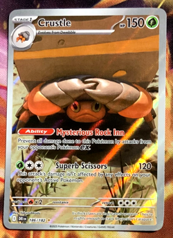 Pokemon Destined Rivals Crustle Illustration Full Rare 186/182 - Image 1