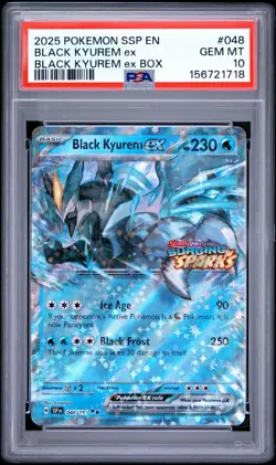 Pokemon TCG Black Kyurem ex 048 Black Kyurem ex box PSA 10 - Image 1