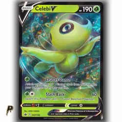 2021 Pokemon Chilling Reign Celebi V 007/198 Ultra Rare Holo NM - Image 1