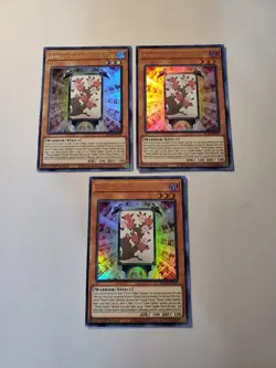 Yugioh - Flower Cardian Cherry Blossom BLAR-EN029 NM 1st ed Ultra Rare x3 - Image 1