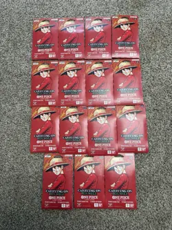 Lot of 15 One Piece OP-13 Carrying On His Will Sleeved Booster Packs Sealed New - Image 1
