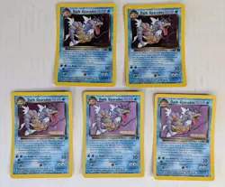 Vintage Lot 5 Pokemon TCG Dark Gyarados Prerelease Holo Card 8/82 - Image 2
