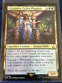 MTG Magic The Gathering Cleopatra, Exiled Pharaoh ACR Mythic Commander - Image 1