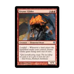 WOTC MtG Zendikar Geyser Glider (U) (x4) NM - Image 1