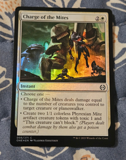 Charge of the Mites FOIL Phyrexia All Will Be One MTG Magic - Image 1