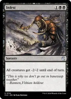 Infest - Light Play MTG Ravnica: Clue Edition - Image 1