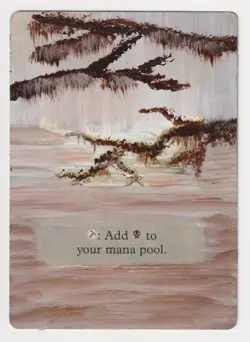 Altered Swamp HP WOTC MTG Magic Hand Painted Unique Custom Full Art Basic Land! - Image 1