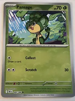 Pansage 004/086 (Poke Ball Reverse Holo) Pokemon Black Bolt - Image 1