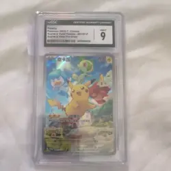 Pikachu Pokemon 2022 T. Chinese Promo 001/SV-P Scarlet & Violet Pre-order CGC 9 - Image 1