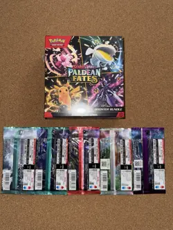 Pokemon Scarlet &Violet Paldean Fates Booster Bundle & 5 JPN Packs Sealed - Image 2