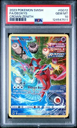 2023 POKEMON SWORD & SHIELD CROWN ZENITH #GG12 FULL ART/DEOXYS PSA 10 - Image 1