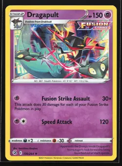 Pokemon Dragapult 130/264 Fusion Strike Holo Rare NM - Image 1