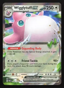 Pokemon Wigglytuff ex 040/165 MEW EN-151 Double Rare Holo LP - Image 1