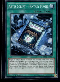 Abyss Script - Fantasy Magic Destiny Soldiers DESO-EN023 MP YuGiOh TCG | Buy 10 - Image 1