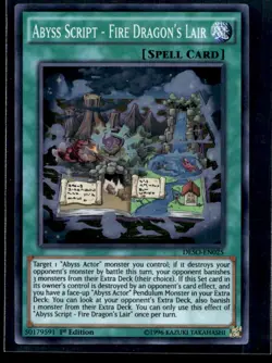 Abyss Script - Fire Dragon's Lair Destiny Soldiers DESO-EN025 MP YuGiOh TCG | Bu - Image 1