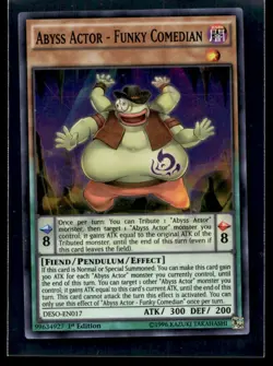 Abyss Actor - Funky Comedian Destiny Soldiers DESO-EN017 MP YuGiOh TCG | Buy 10 - Image 1