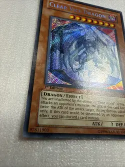 Yugioh Clear Vice Dragon SOVR-EN098 Secret Rare 1st Edition LP - Image 2