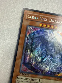 Yugioh Clear Vice Dragon SOVR-EN098 Secret Rare 1st Edition LP - Image 5