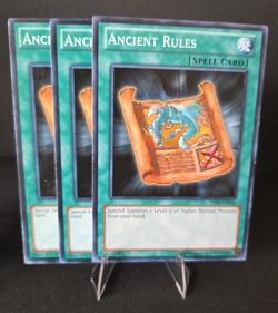 Yugioh Spell Ancient Rules LCKC-EN039 Secret Rare NM + x3 Playset LP-MP (4 Card) - Image 2