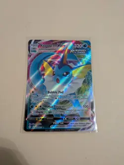 2021 Pokemon Vaporeon VMAX #030/203 Evolving Skies - Image 1