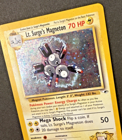 Lt. Surge's Magneton ⭐ 8/132 Holo Rare Gym Heroes 2000 Pokemon - MP - Image 2