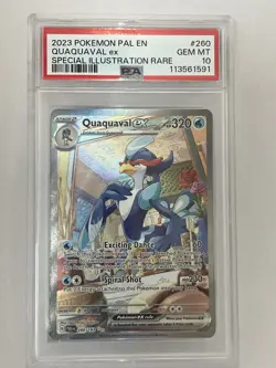 Pokemon Paldea Evolved Quaquaval EX Full Art Sir #260/193 PSA 10 - Image 1