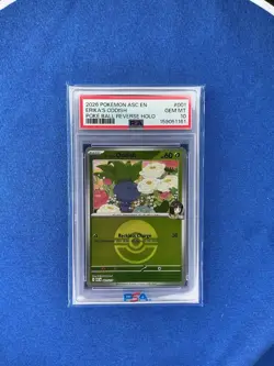 2026 Pokemon Erika's Oddish #001 Ascended Heroes Poke Ball Reverse Holo PSA 10 - Image 1