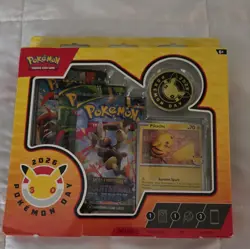 Pokemon TCG Pokemon Day 2026 Collection Pikachu Promo 3 Booster Packs Coin - Image 1