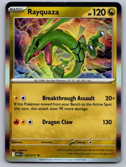 Rayquaza 153/217 Rare Ascended Heroes Pokemon Holo Near Mint - Image 1