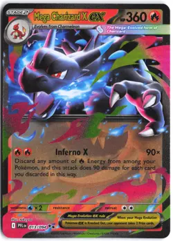 Mega Charizard X ex 013/094 Double Rare Phantasmal Flames Pokemon NM - Image 1