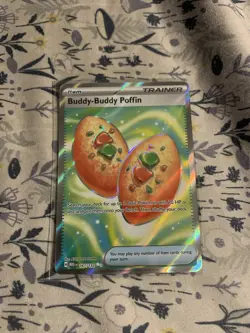 Pokemon Buddy-Buddy Poffin Ultra Rare Holo Trainer 167/132 Me01 Mega Evolution - Image 1