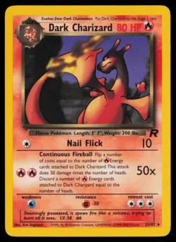 Pokemon Dark Charizard - 21/82 - Rare Team Rocket Unlimited MP - Image 1