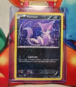 Pokemon TCG Purrloin RC13/RC25 Legendary Treasures: Radiant Collection Holo - MP - Image 1
