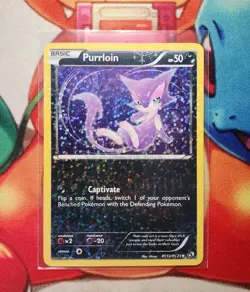 Pokemon TCG Purrloin RC13/RC25 Legendary Treasures: Radiant Collection Holo - MP - Image 2