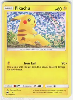 Pikachu 006/012 Holo Promo McDonald's Promos 2019 Pokemon MP - Image 1