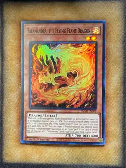 Yugioh Salamandra, the Flying Flame Dragon MZMI-EN002 Super Rare 1st Ed NM - Image 1