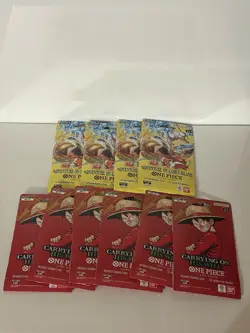 One Piece TCG OP13 OP15 Carrying On His Will Sleeved Booster Pack English Lot - Image 1