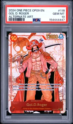 2024 One Piece Emperors In the New World Alternate Art Gol D. Roger #OP09 PSA 10 - Image 1