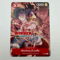 One Piece Monkey D. Luffy WINNER CHAMPIONSHIP ALT ART P-006 - Image 1